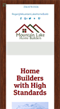 Mobile Screenshot of mountainlakehomebuilders.com