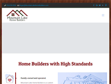 Tablet Screenshot of mountainlakehomebuilders.com